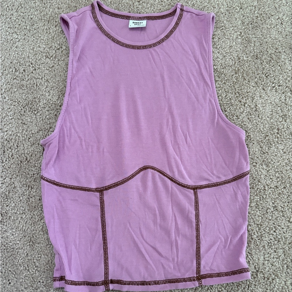 Aritizia Sunday Best Sleeveless Pink Top